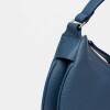Cartera al Hombro Lua En Cuero Graneado Azul