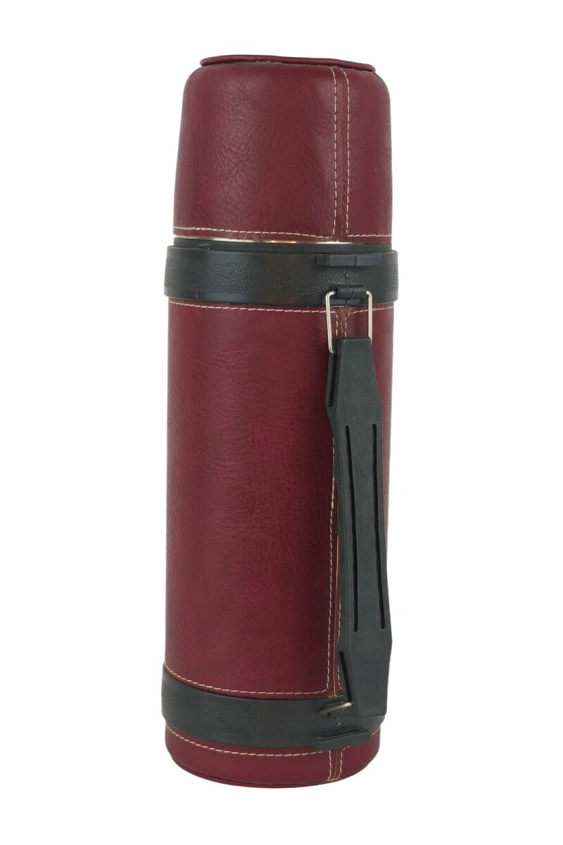 Termo de acero forrado 1 litro Bordó