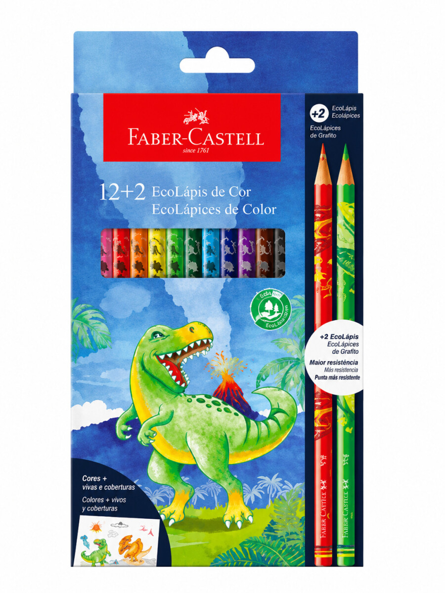 LAPICES DE COLORES DINOSAURIO - MULTICOLOR 