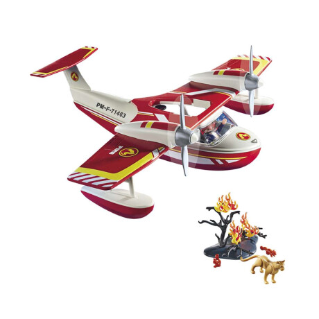 Hidroavión de Bomberos Playmobil 34 Piezas con Figuras