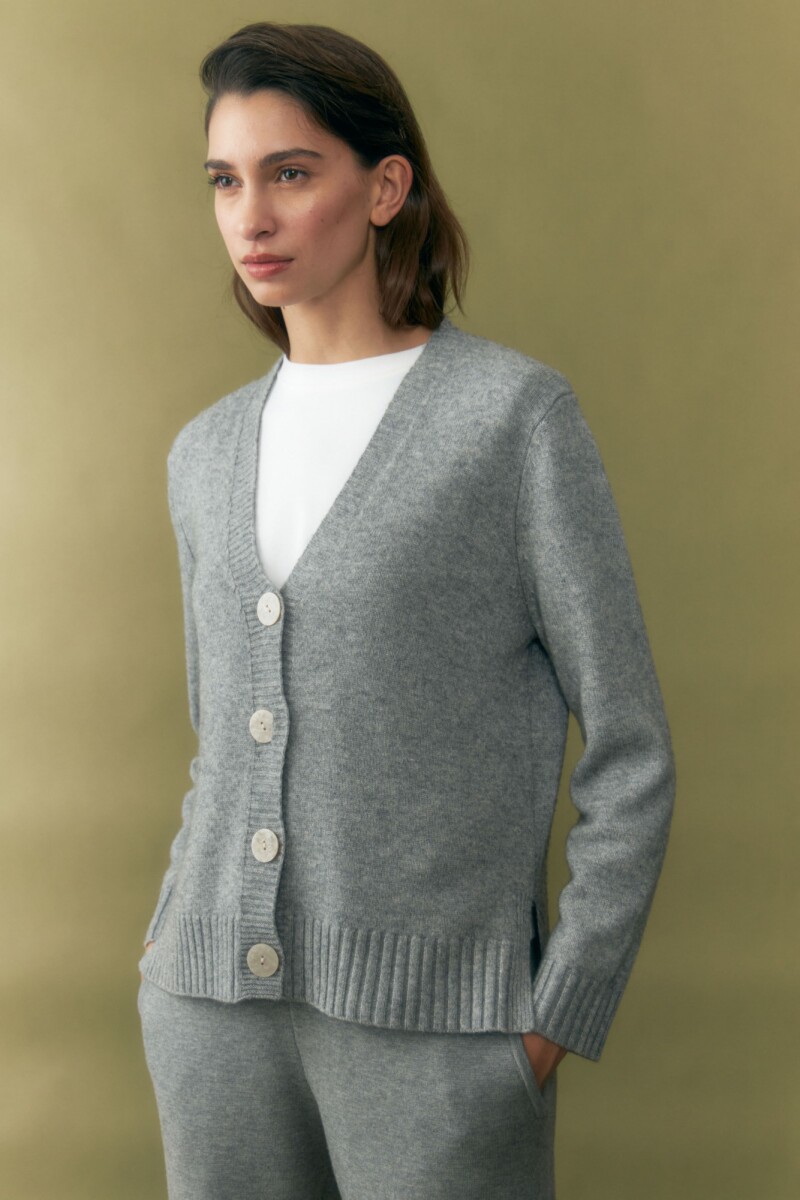 Cardigan Génova gris melange