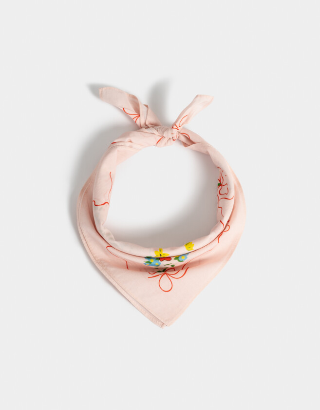 Vinchas Textiles Pañuelo Pañuelo Estampado - Rosa Claro