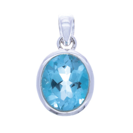 Dije de plata 925 con TOPACIO CELESTE Dije de plata 925 con TOPACIO CELESTE