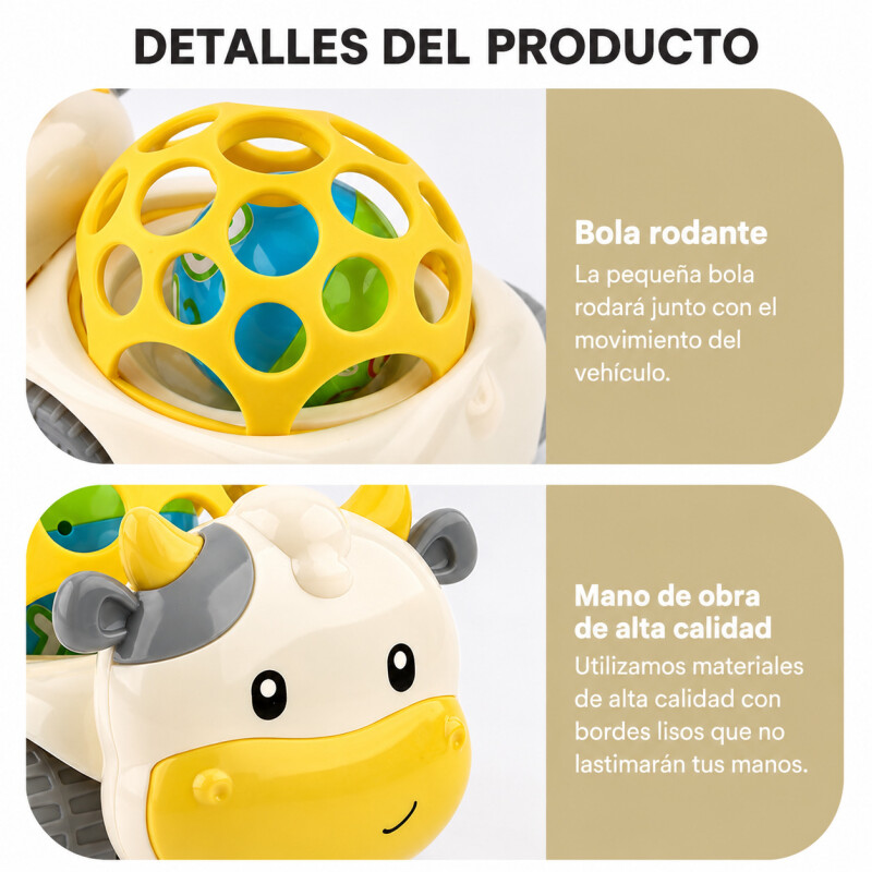 Auto Vaquita Juego Juguete Infantil De Arrastre Didáctico Auto Vaquita Juego Juguete Infantil De Arrastre Didáctico