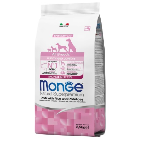MONGE PERRO CACHORRO PORK 2.5 KG Monge Perro Cachorro Pork 2.5 Kg