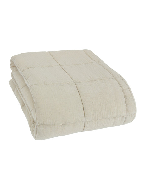Manta throw acolchada VALMUE 130x180 beige Manta throw acolchada VALMUE 130x180 beige
