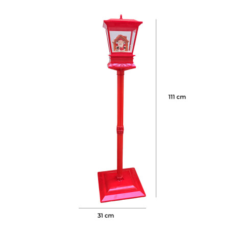 Farol Navideño Decorativo Papa Noel Con Nieve Led Nav001003-rj-m1