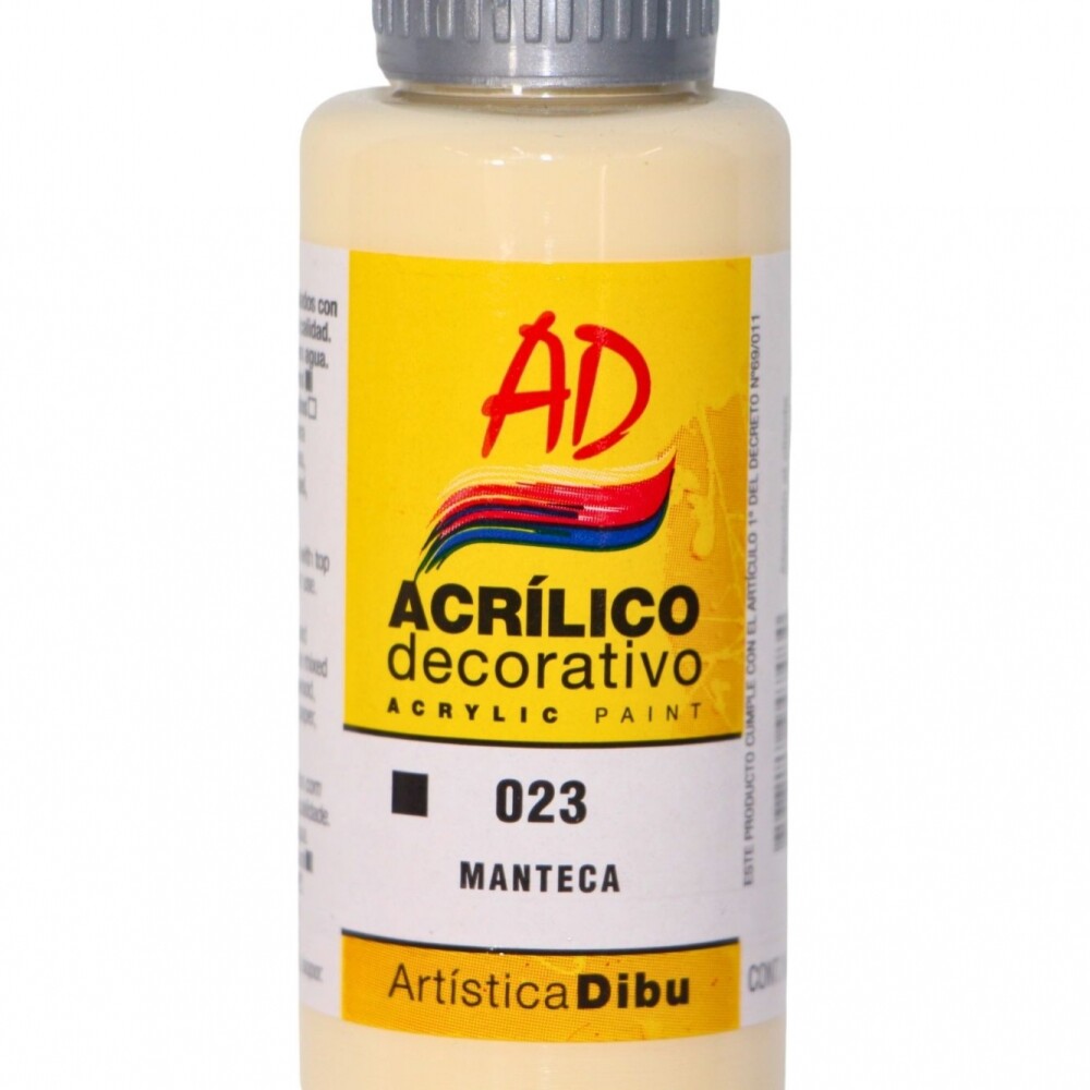 PINTURA ACRILICA ARTISTICA DIBU 60 ML. DIFERENTES COLORES COLOR MANTECA 023