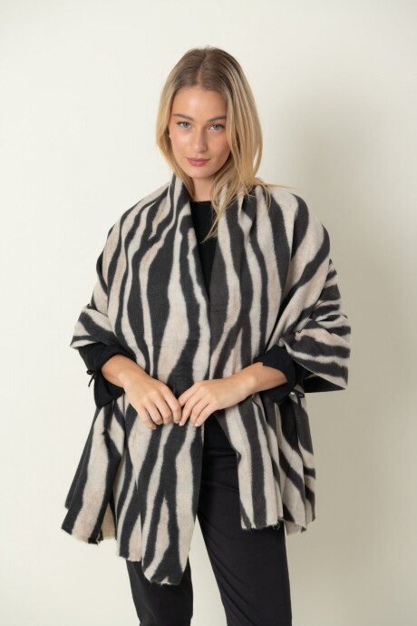 PASHMINA JASPE CEBRA Natural