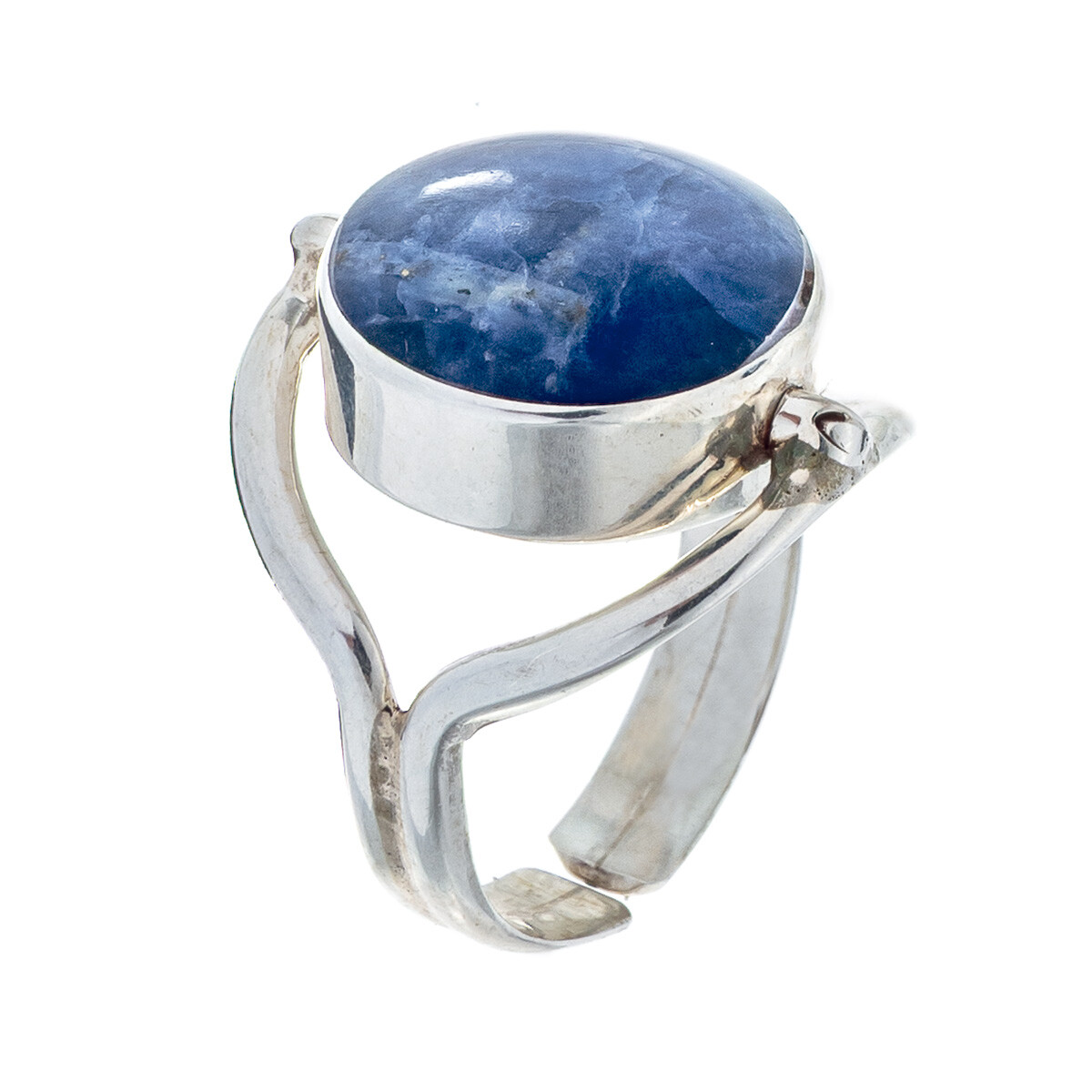 Anillo de plata 925 con nácar y lapiz lazuli 