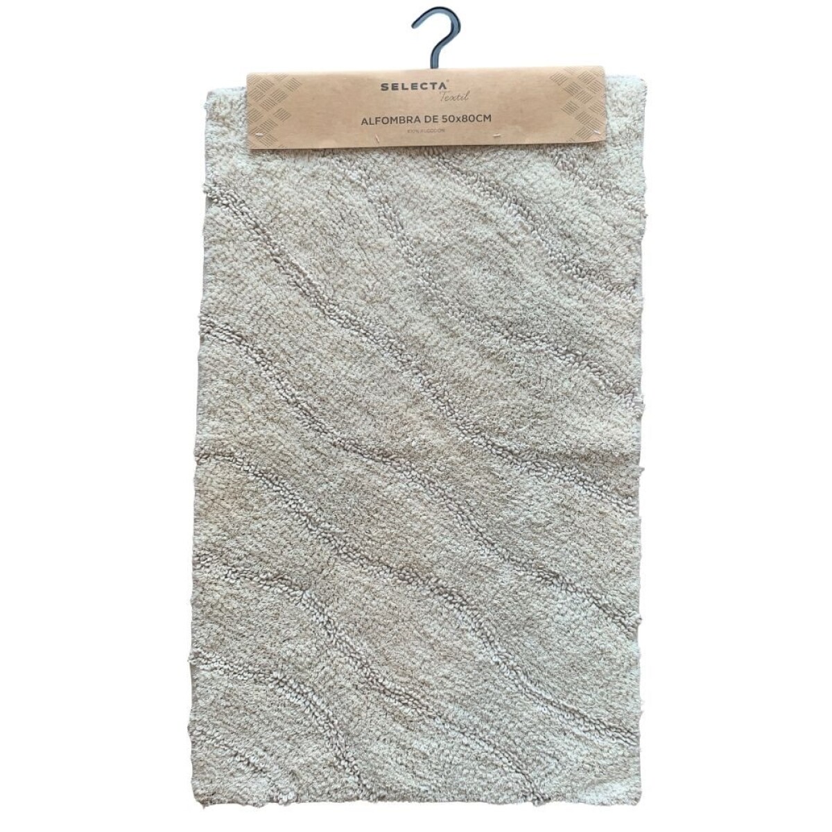 ALFOMBRA ALGODON TUFTED 50X80CM ONDAS CRUDO 