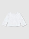 Blusa Tira Bordada En Volante Del Cuello Blanco