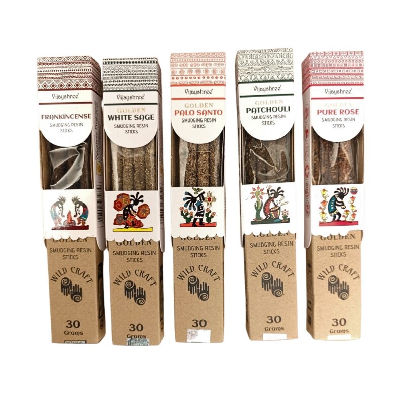 INCIENSO VIJAYSHREE - GOLDEN SMUDGING CAJA X12 Caja Surtida