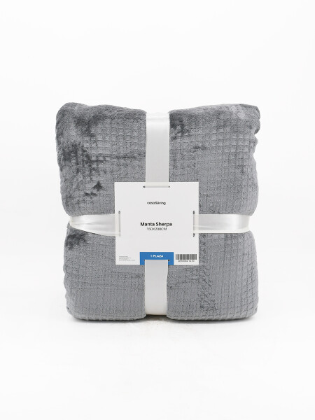 MANTA SHERPA LISA 1 PLAZA GRIS