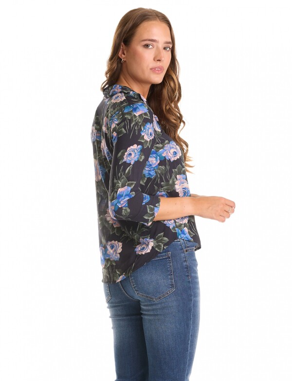 Camisa Flores MULTI/NEGRO