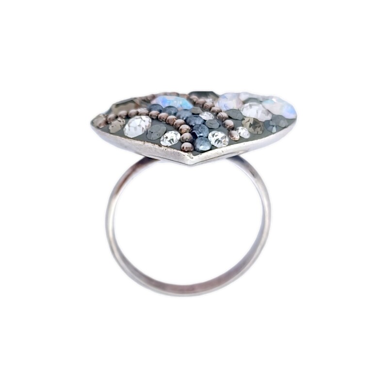 Anillo Corazón-Plata 925-Piedra Zirconia Varias-AN3242 conpiedra
