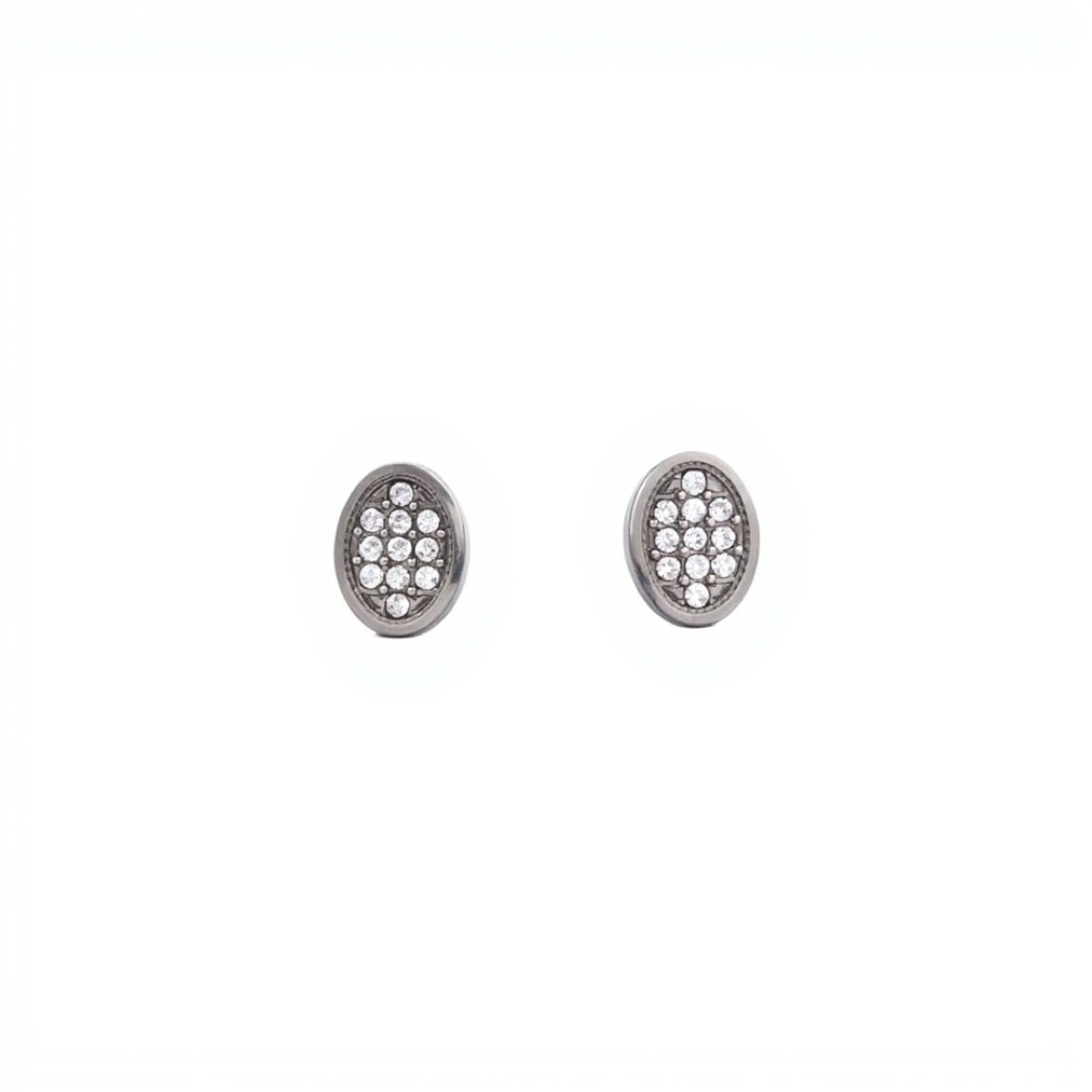 Caravanas Oval-Plata 925-Piedra Zirconia-CA3167 - conpiedra 