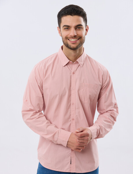 CAMISA CUADROS DE ALGODÓN Rosa