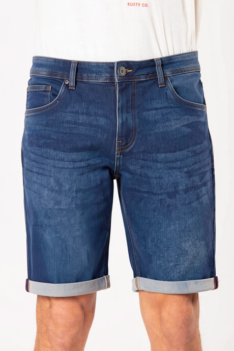 BERMUDA JEAN PARVES Azul Medio