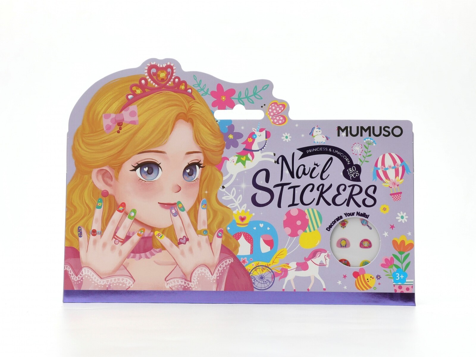 PEGATINA DE UÑAS (PRINCESA Y UNICORNIO) 
