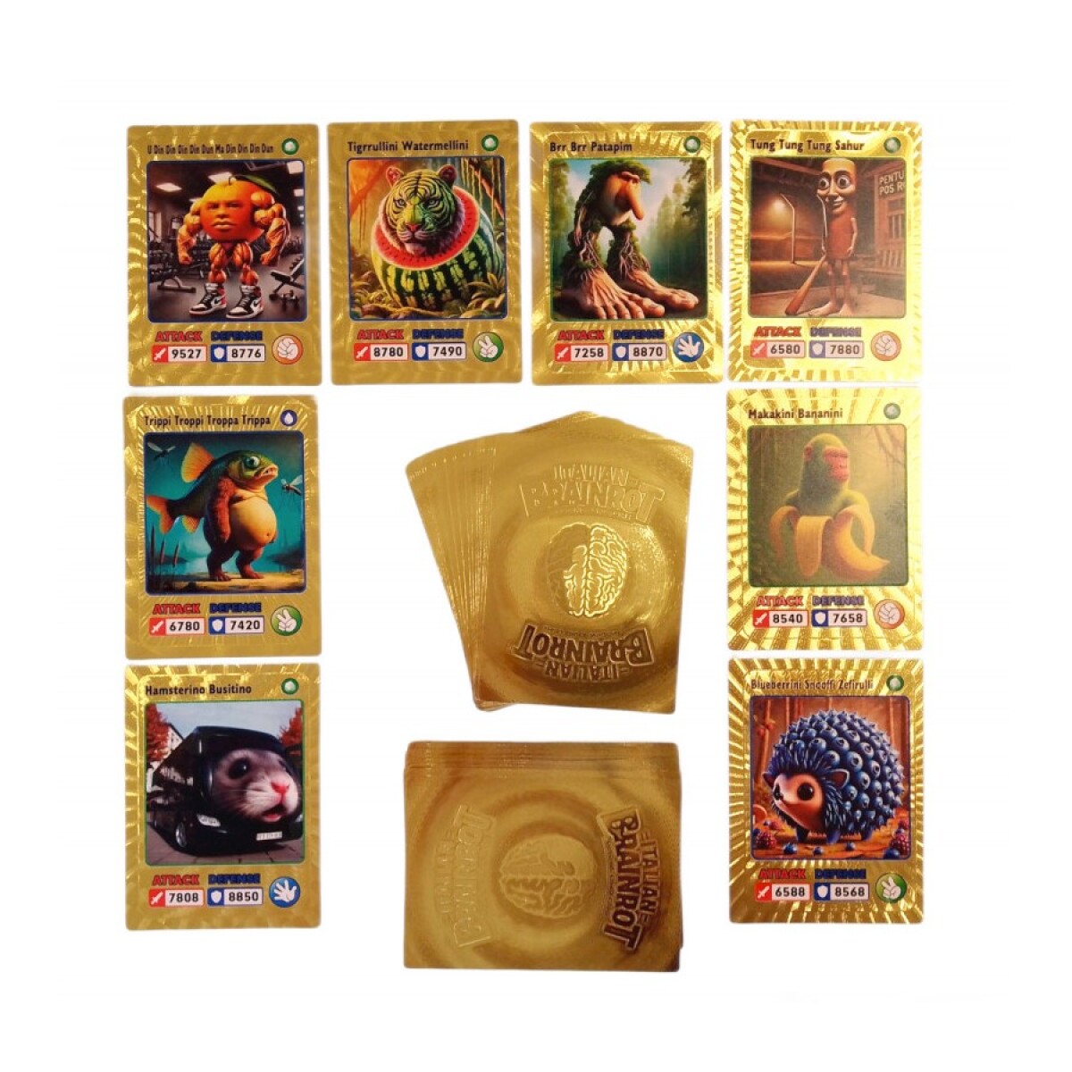 Mazo de 55 Cartas Italian Brainrots Gold 0259 