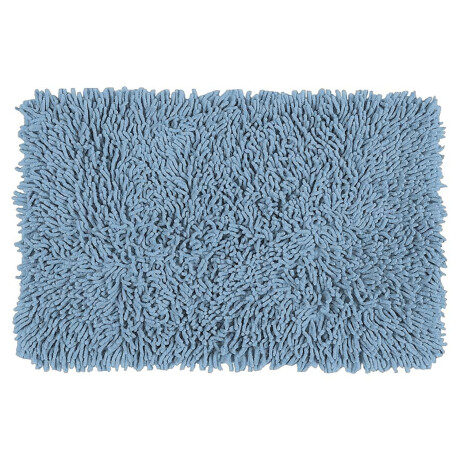 Alfombra Shaggy Felpudo 40x60cm Deco Hogar Living Baño Celeste