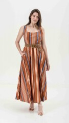VESTIDO MIRE ESTAMPADO TERRACOTA