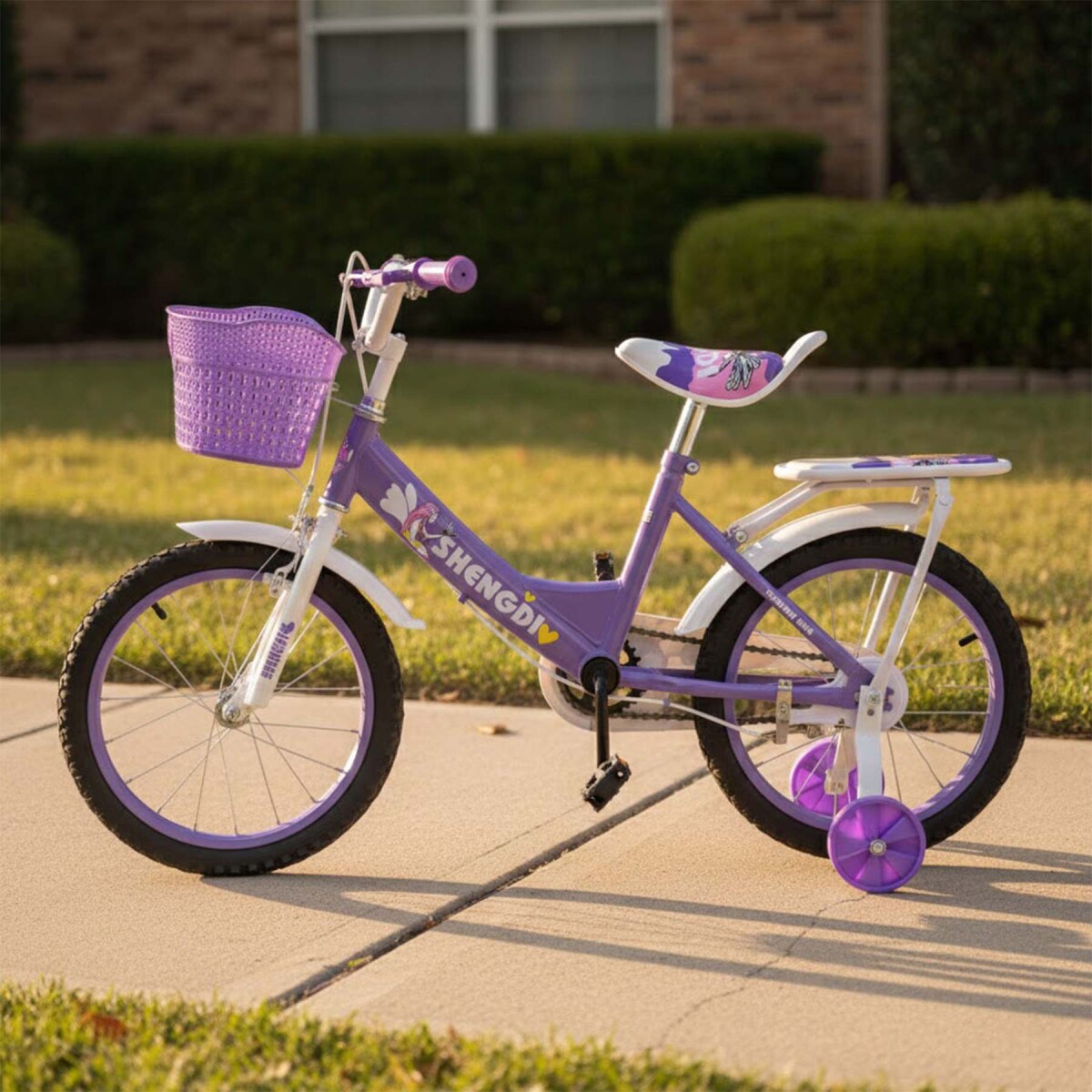 Bicicleta infantil Shengdi Rodado 16 Canasto Parrilla Hadas - Violeta 1 