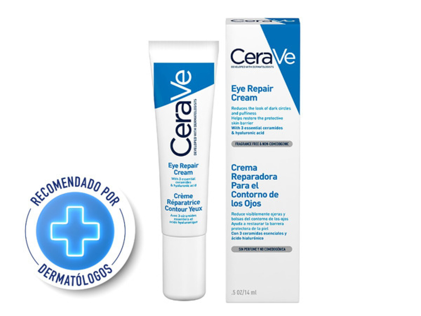 CeraVe Contorno de Ojos Hidratante con Ácido Hialurónico 14 ml – Antiarrugas