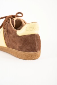 Zapatilla Gamuza Combinada Chocolate