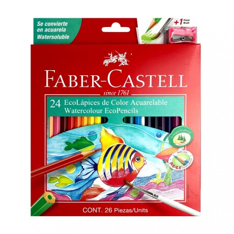 Lápices de Colores Acuarelables Faber-Castell x24 Lápices de Colores Acuarelables Faber-Castell x24