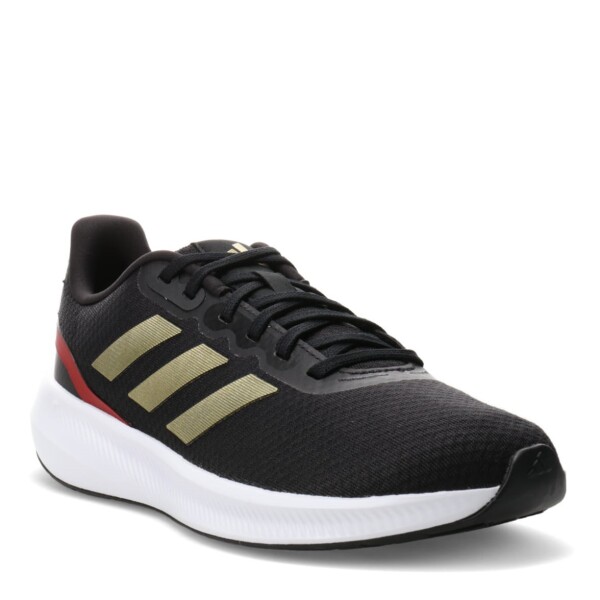 Championes de Hombre Adidas Run Falcon 3 Negro - Dorado - Rojo