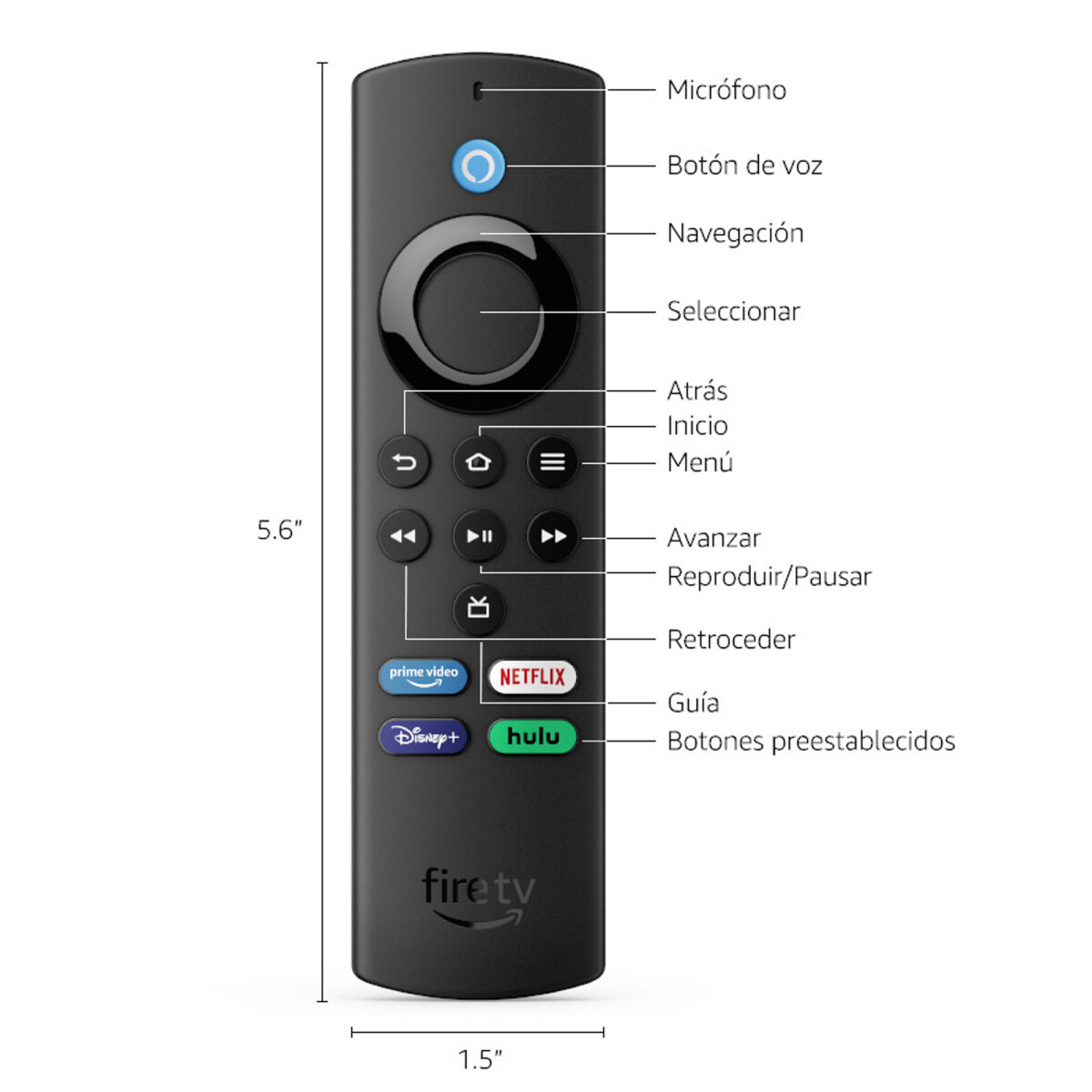 Amazon Fire Tv Stick Lite Control Remoto Alexa Lite Gen2 