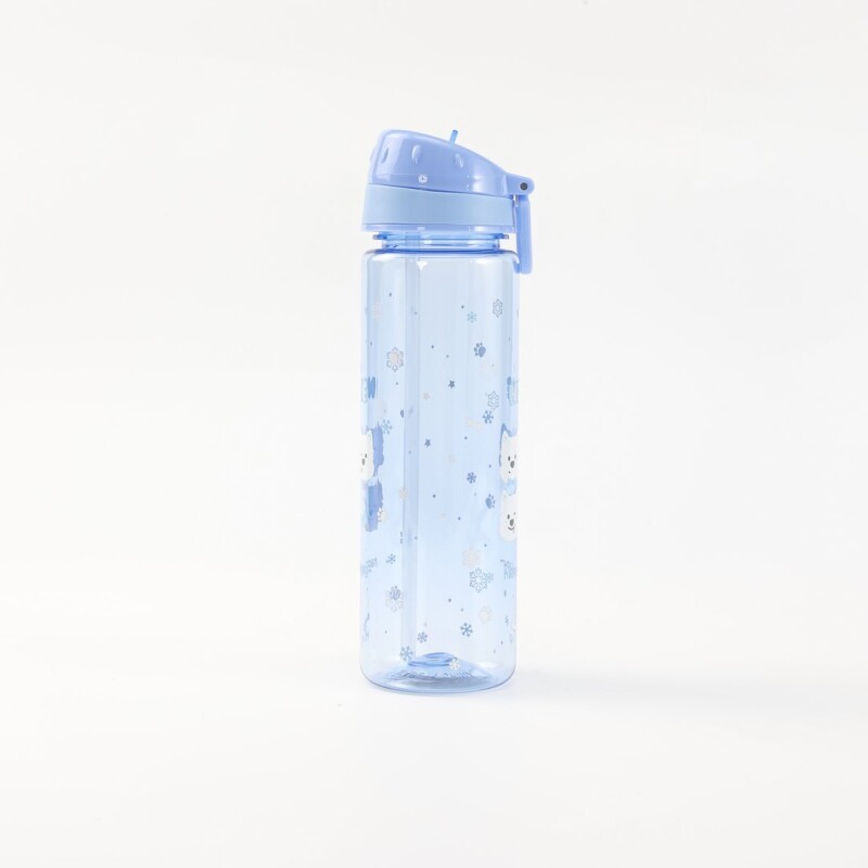 BOTELLA PLÁSTICA PORTÁTIL CON SORBETE PERRITO DUODUO (600 ML / AZUL) BOTELLA PLÁSTICA PORTÁTIL CON SORBETE PERRITO DUODUO (600 ML / AZUL)