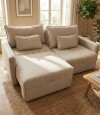 Sillon Cama Cline 3 Cuerpos Extensible Beige