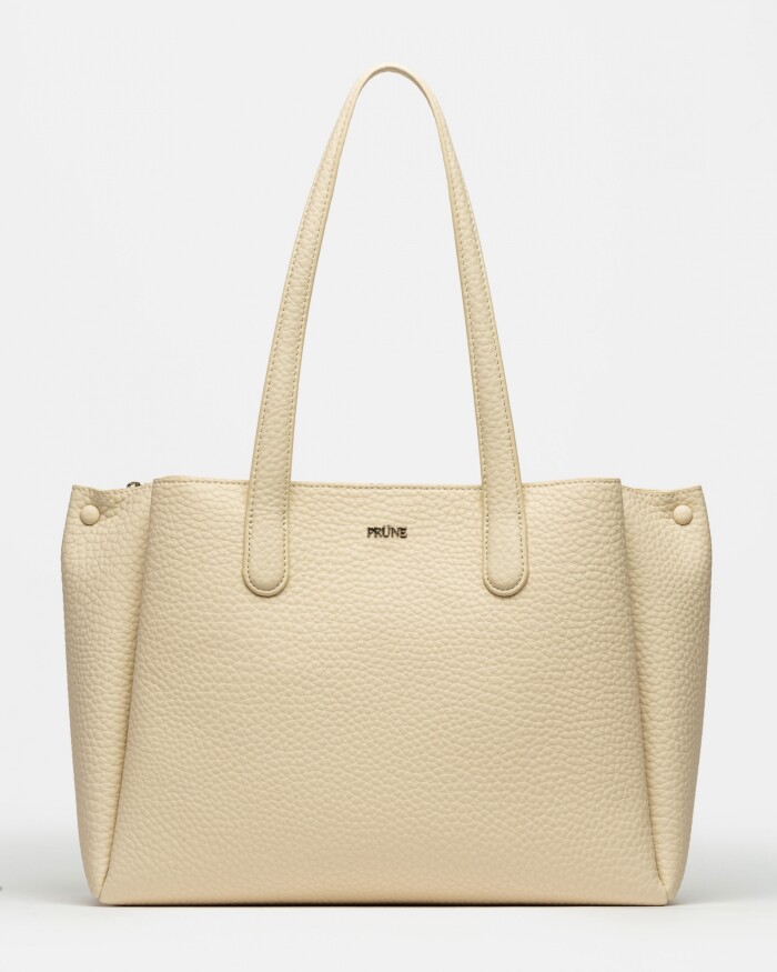 Shopper Erin En Efecto Cuero Graneado Natural