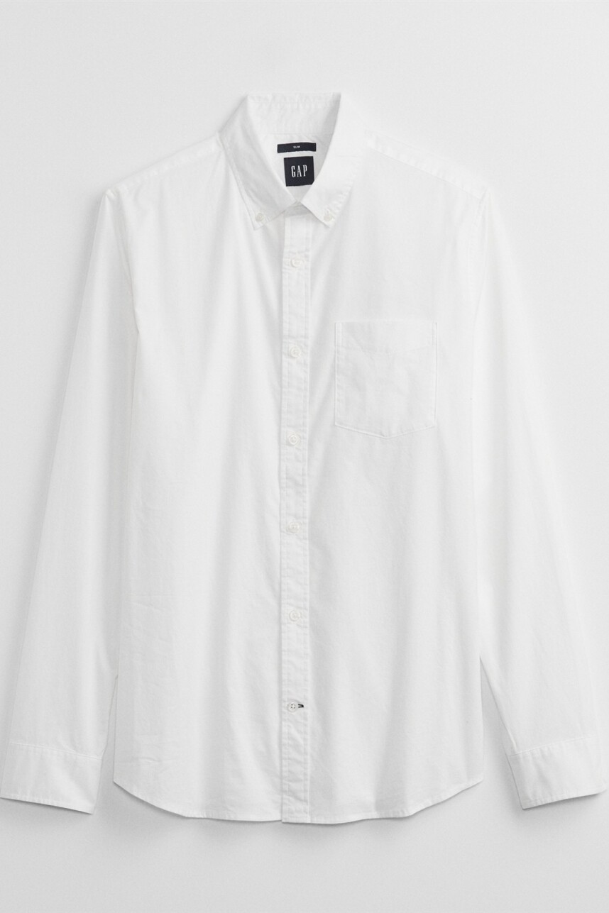 Camisa Slim Poplin Hombre White 2