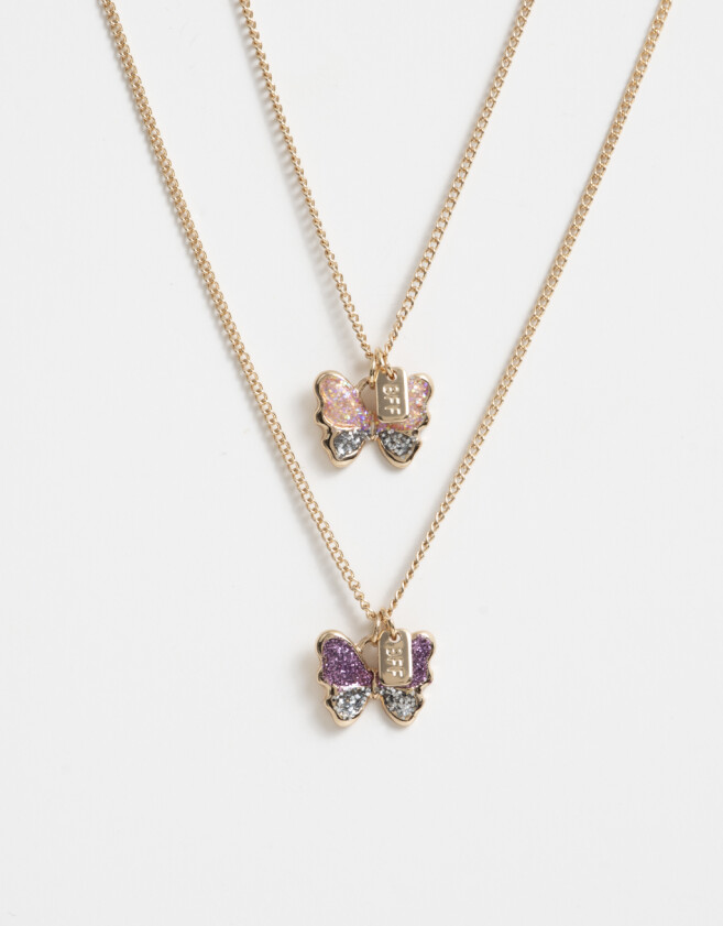 Collares Infantiles Mariposas Collar Con Mariposas - Dorado