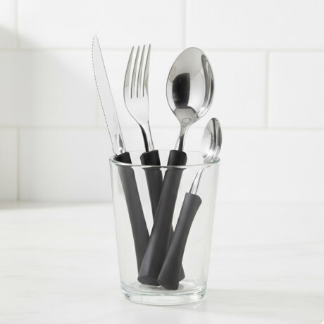 Juego cubiertos acero inox 12 piezas Inova NEGRO