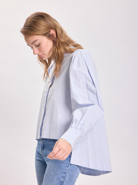 Camisa hombreras Celeste