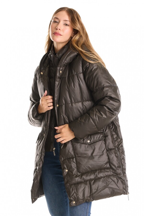 Campera Con Pechera Interna NEGRO