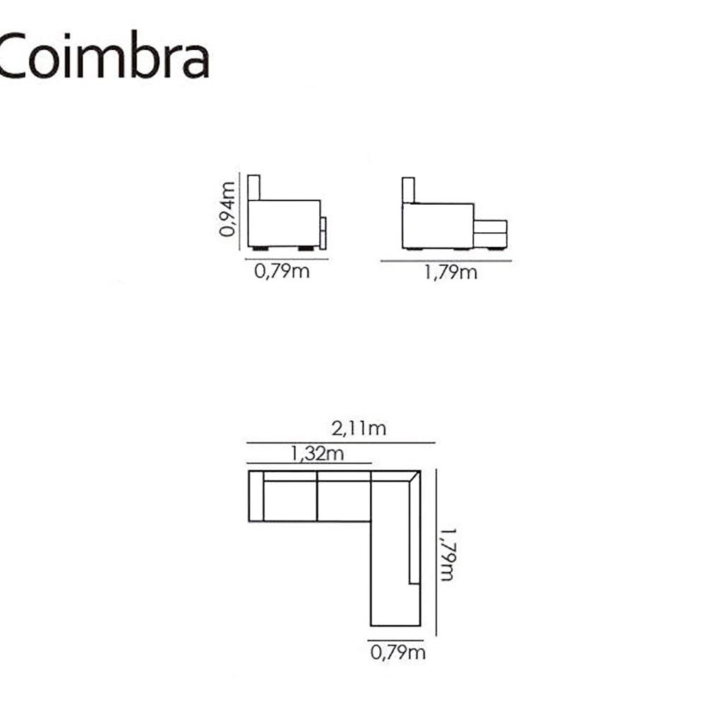 Sillon 3 cuerpos - Coimbra Izquierdo