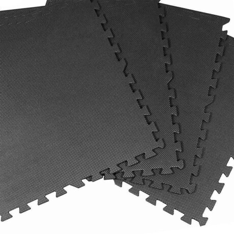 Pack X10 Piso Goma Eva Tatami Encastrable 1mx1mx2cm Gimnasio Negro / Rojo