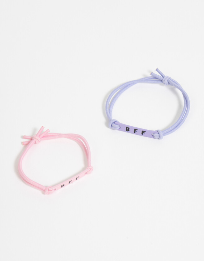 Pulseras Infantiles Para Compartir Set De Pulseras Kids Bff - Combinacion Bicolor