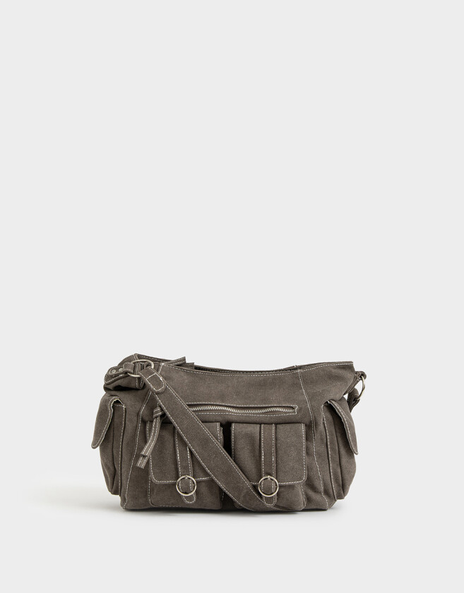 Bandoleras Bandolera Canvas Multipocket - Gris Oscuro