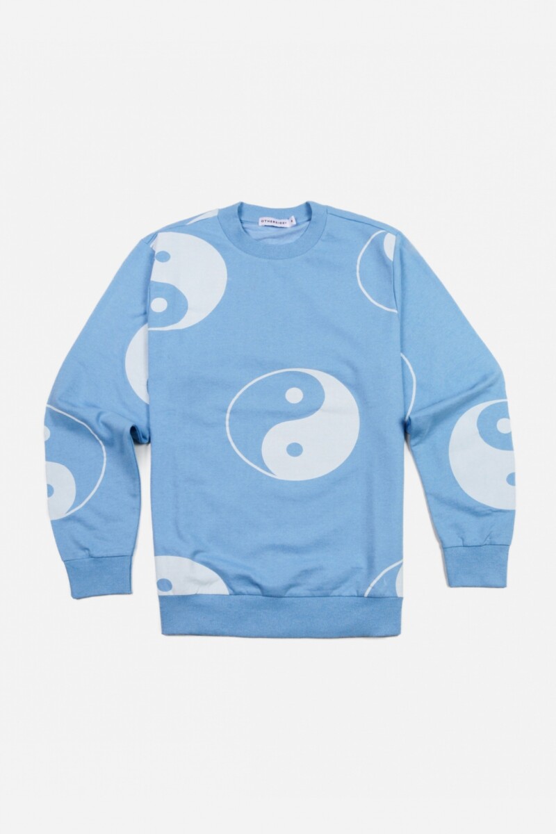 Buzo estampado ying yang - Hombre - CELESTE 