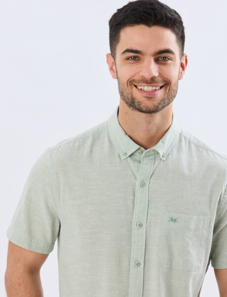 CAMISA LISA DE LINO Menta