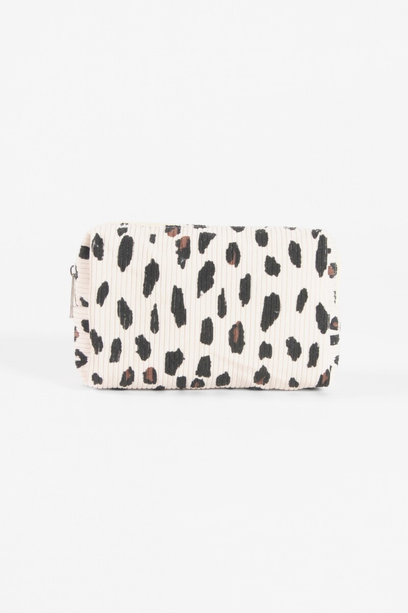 Estuche animal print blanco