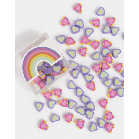 Set De Mini Gomas De Corazones Combinacion Multicolor