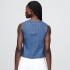 SL ASYM VEST - MED HALWARD MEDIUM WASH
